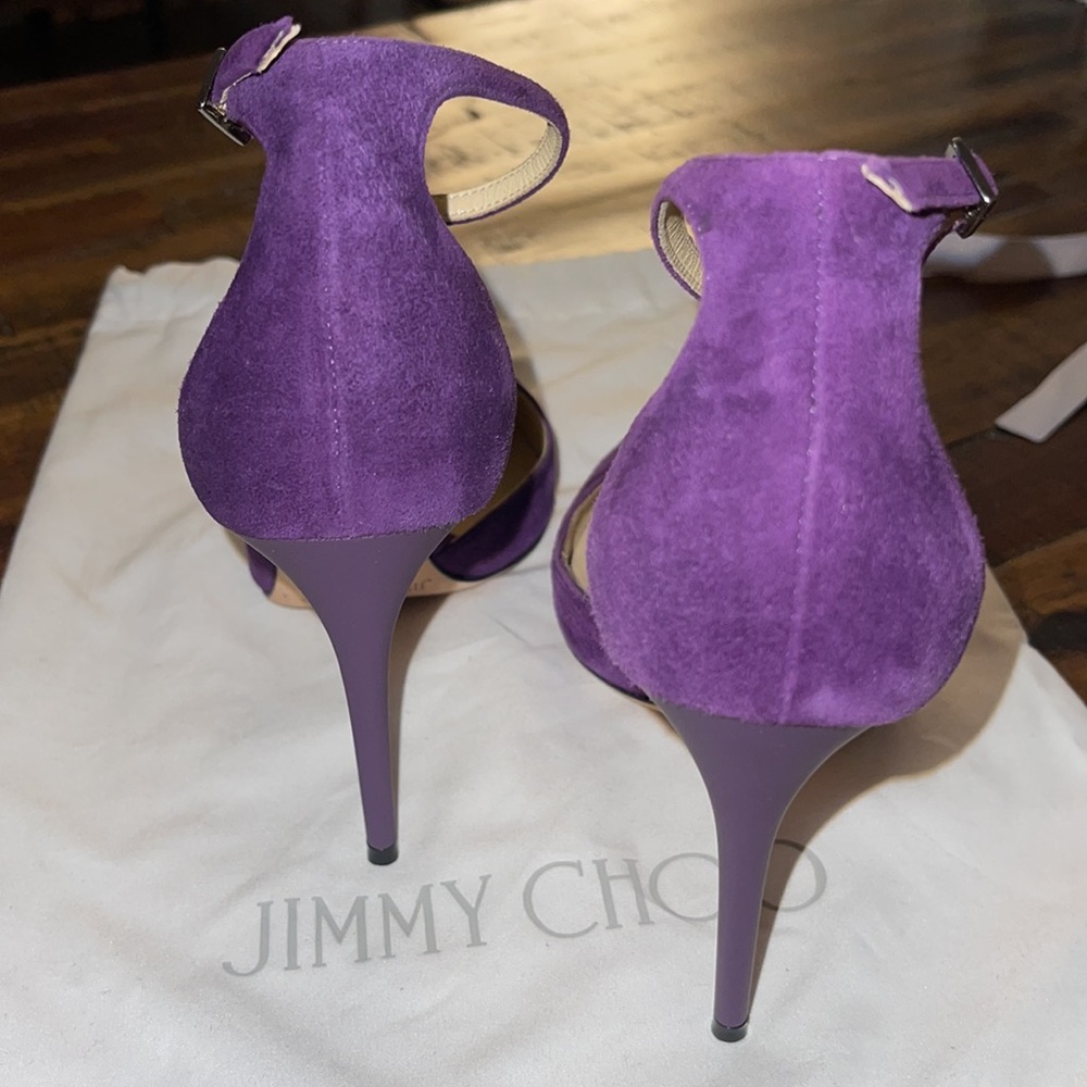 Jimmy Choo 3” Heels in the color Purple 💜 SIZE 35.5 - Picture 3 of 11